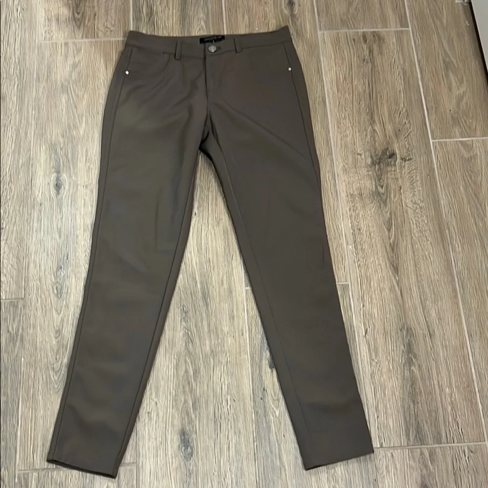 Lafayette 148 Pants New York Mercer Trousers Nougat Brown Dark Tan Stretchy Luxe - Picture 12 of 14